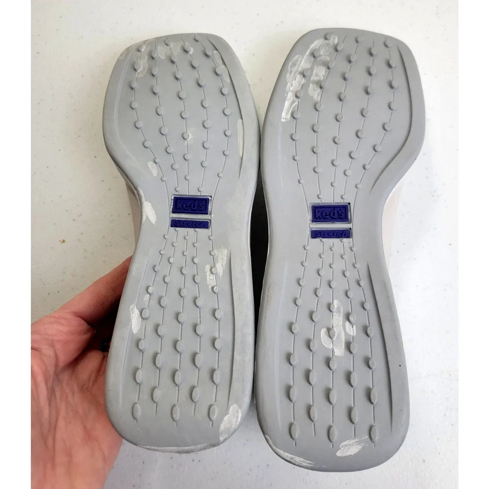 Keds Ticket‎ Ball WF21143 Light Gray Slip On Ballet Flats Womens 7.5 M